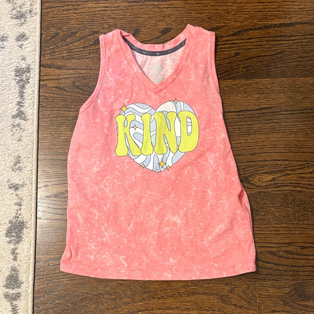 Wonder Nation Pink 'Kind' Heart Graphic Tank Top